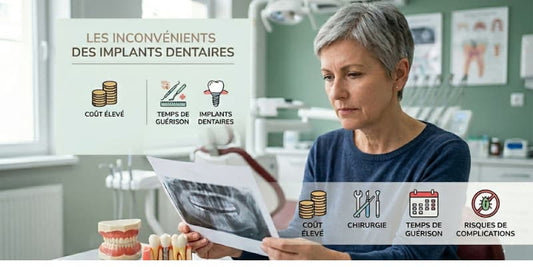 Implant dentaire inconvénient : illustration prothésiste dentaire