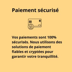 Paiement 100% sécurisé par carte bancaire et PayPal - SSL crypté